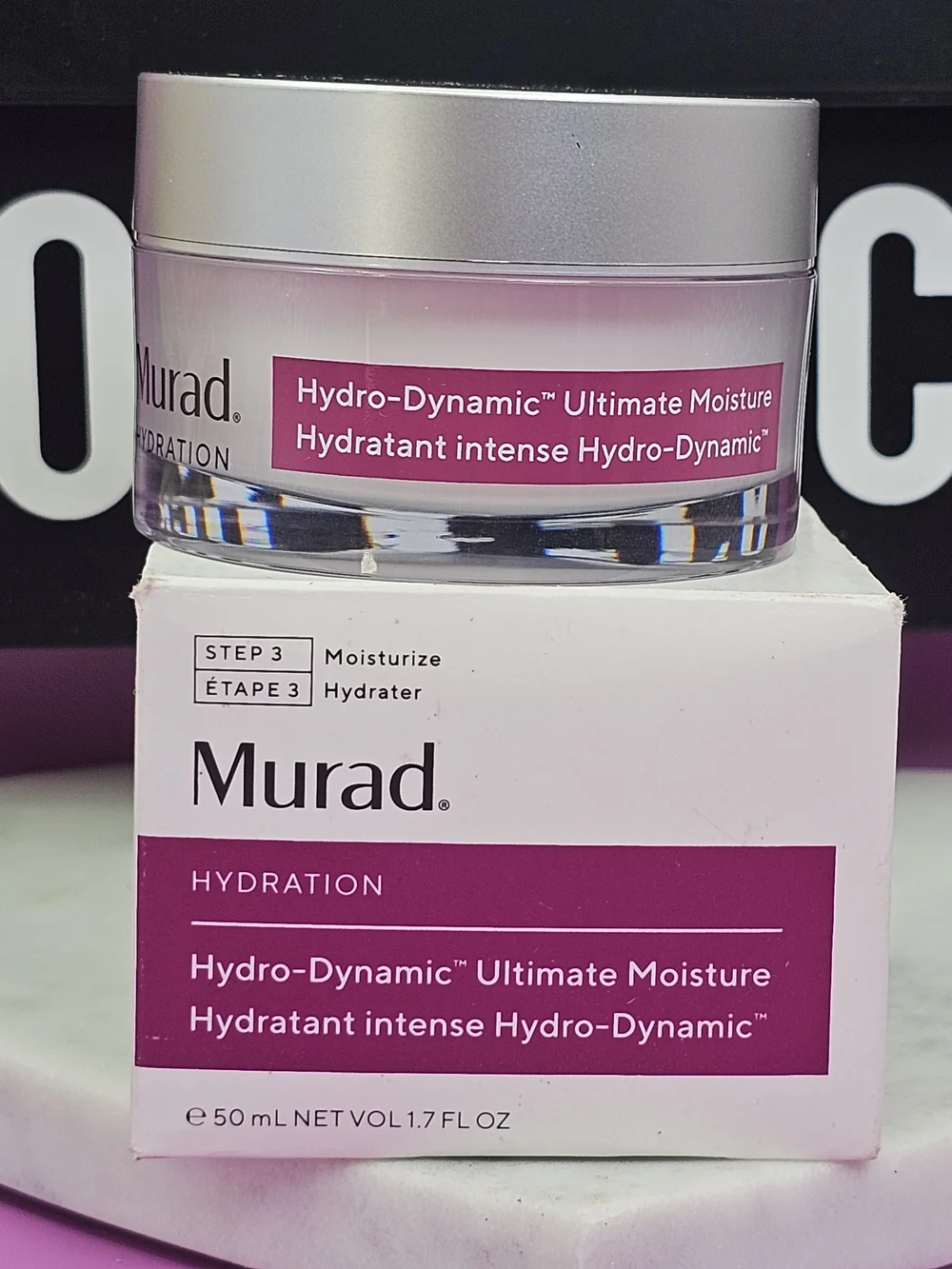Murad Moisture Cream White Jar with Purple Label